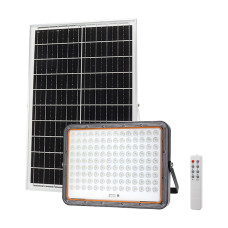 NEW LED Solar Powered Floodlight + Solar Panel 40W 6000K Υψηλή φωτεινότητα