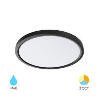 LED PL ULTRA SLIM 36W 3CCT ΜΑΥΡΟ