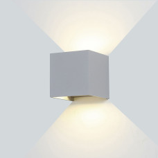 Led Επιτοίχιο Φωτιστικό Γκρί τετράγωνο 12W Θερμό Λευκό Led Επιτοίχιο Φωτιστικό Γκρί τετράγωνο 12W Θερμό Λευκό