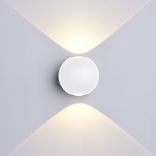 ‎Led Επιτοίχιο Φωτιστικό Λευκό Στρογγυλό 6W Φυσικό Λευκό