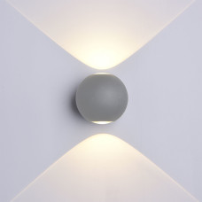 Led Επιτοίχιο Φωτιστικό Γκρί Στρογγυλό 6W Θερμό Λευκό Led Επιτοίχιο Φωτιστικό Γκρί Στρογγυλό 6W Θερμό Λευκό