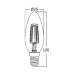 ΛΑΜΠΤΗΡΑΣ LED E14 4W FILAMENT C35 2200K BRAYTRON