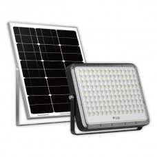NEW LED Solar Powered Floodlight + Solar Panel 40W 6000K Υψηλή φωτεινότητα